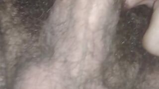 Close up Hairy cock and balls