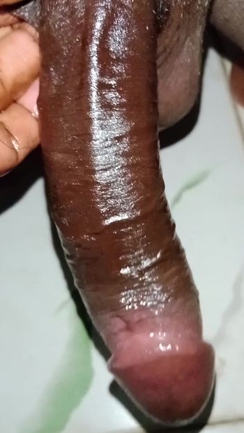 I went to the bathroom and massaged my big dick