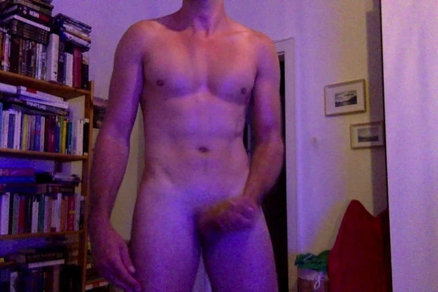 Showing muscles and wanking big dick - Back from the gym