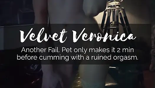 Veronica lain gagal, hewan peliharaan hanya membuatnya 2 menit sebelum muncrat dengan reruntuhan