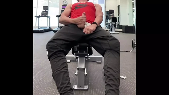 Jockdad87 Hotel Gym Jerk and Cum Part 2