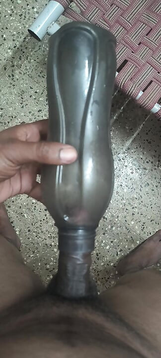 Indian Man Inside The Water Bottle Enjoys Sunni