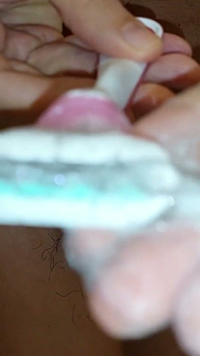 Sexy amateur wife shaves her hairy pussy. Hairy pussy wife, big ass, big tits. | Clip 1