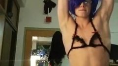 Sexy femboy dancing and teasing
