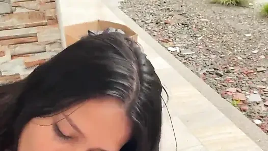 She loves to suck and be watched by the neighbors