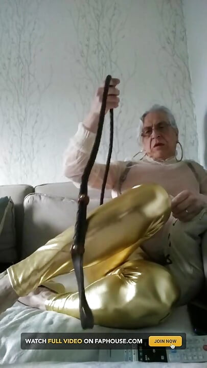 Whore in Leggings with a Whip