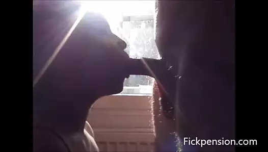 Cuckold Blasen und Tittenfick