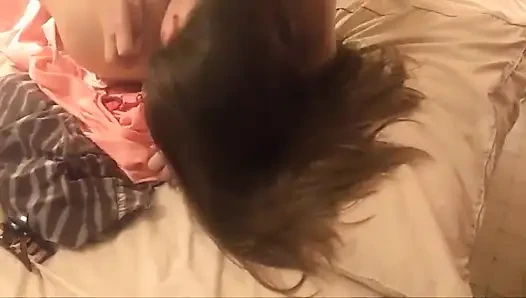 Sexy O2, T&a 592 - Pounded in a Black & Red Glam Corset, Stockings