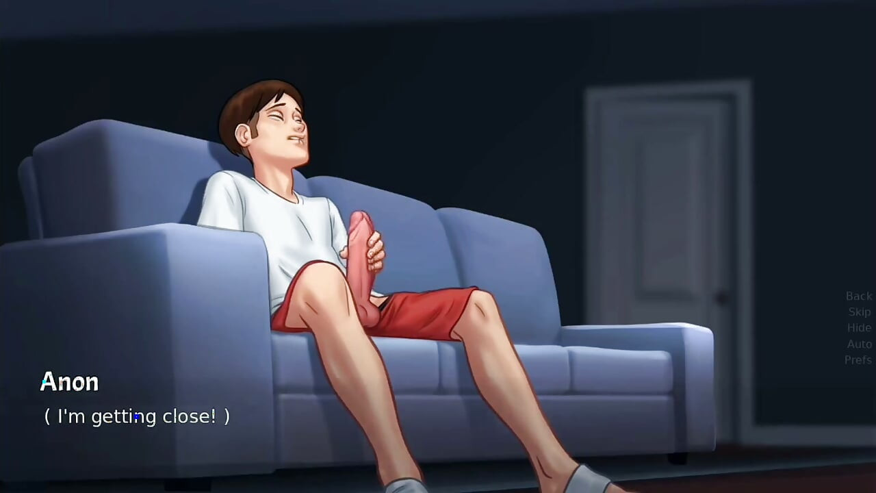 Landlady Catches Student Jerking Off, Then Rubs His Huge Cock - summertime saga gameplay part 1