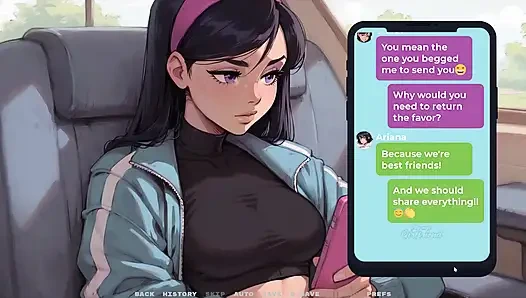 My New Girlfriend Taboo Hentai Game Ep.33 Cute GF Is Sexting with Her Best Friend!
