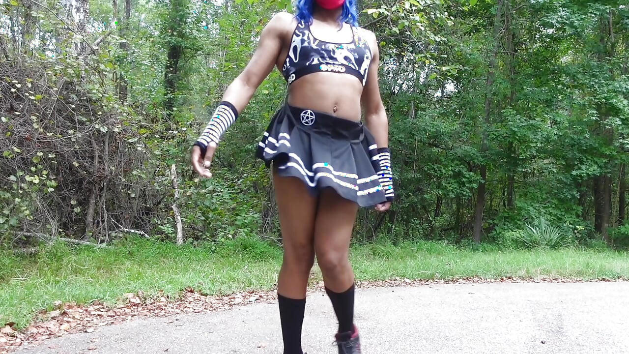 Emo Femboy Almost Caught Twerking and Cumming at Abandoned Parking Lot