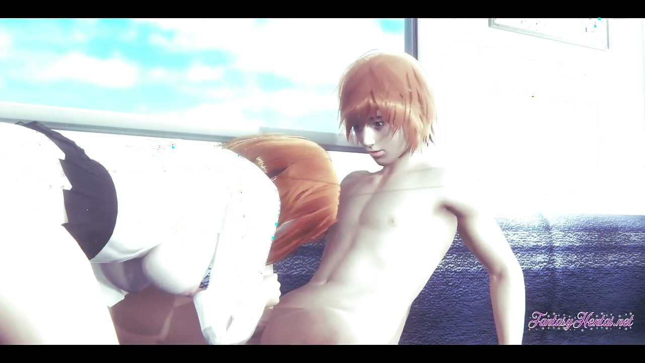 我的英雄学院成人动漫 - uraraka在火车上与莫莫发生性关系[三人行, 打手枪, 口交, 性交, 内射...] - 日本人