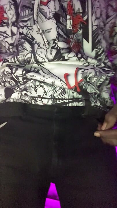 BBC stokes cock under purple lights