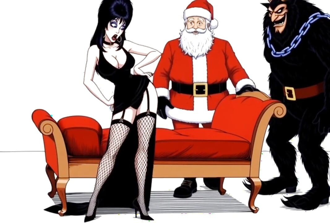 Krampus Stuffed a Butt Plug Into Elvira, the Mistress of Darkness' Ass, and Brought Her to Orgasm. a Christmas Porn Story
