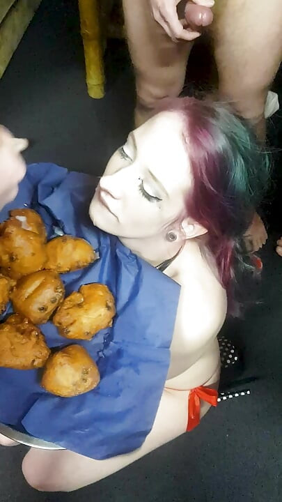 Dutch teen celebrates Newyear with Cum and Dutch Food Snacks