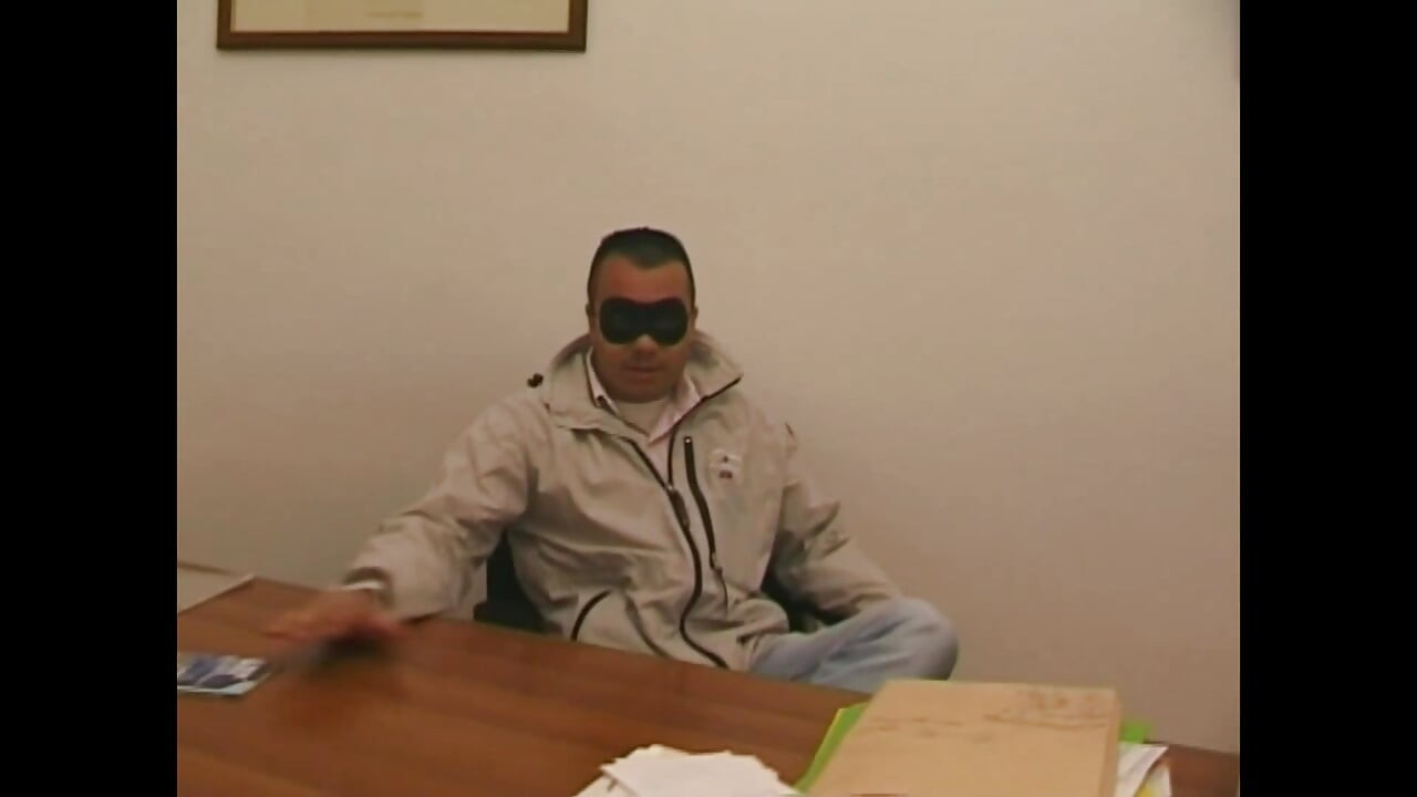 Young Busty Masked Secretary Fucked Doggy Style and Cummed on Back by Huge Amateur Cock