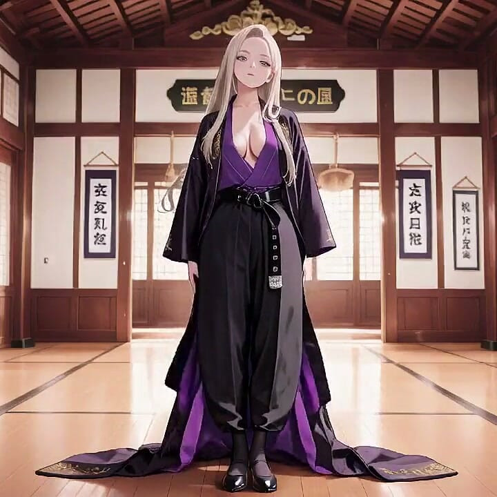 Blonde Queen in Purple Court Uniform! Lazy on the Throne, Eyes Full of Lust