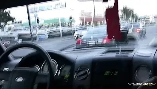 The second the blonde got into his car she realized how hard he would th...