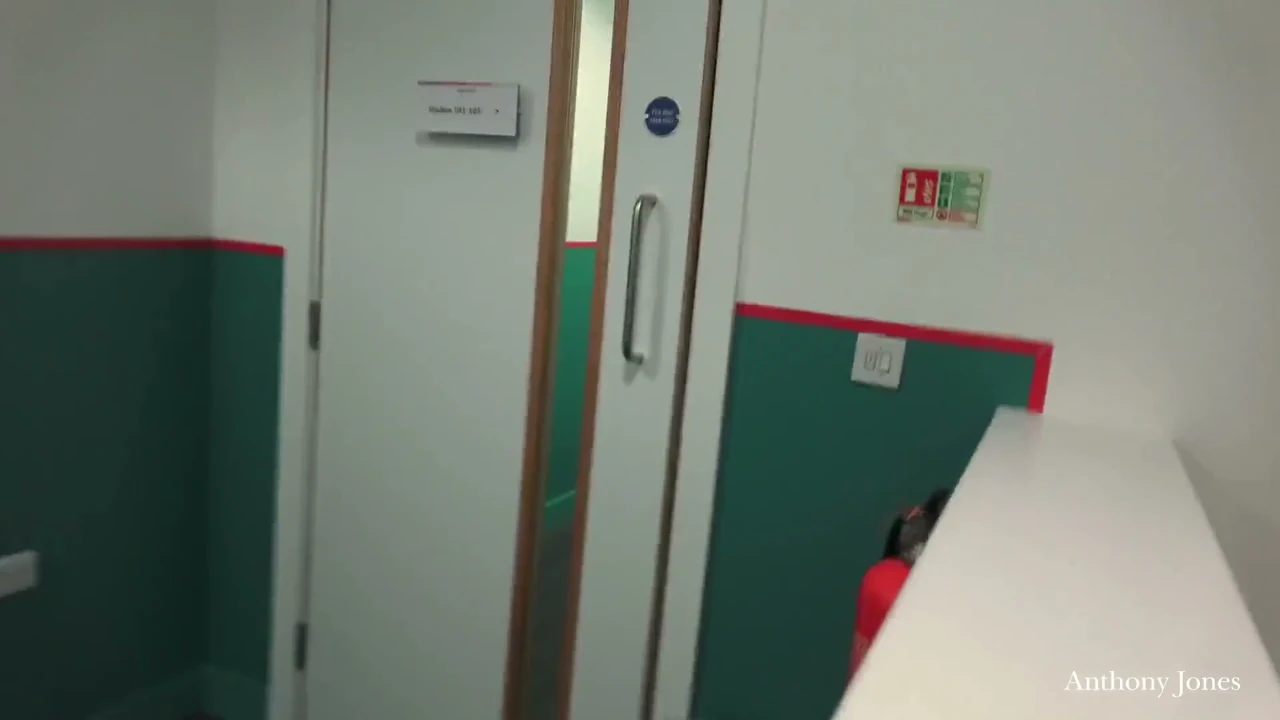 Blowjob Cumshot on the Public Stairs at the Hotel After Teen College Party