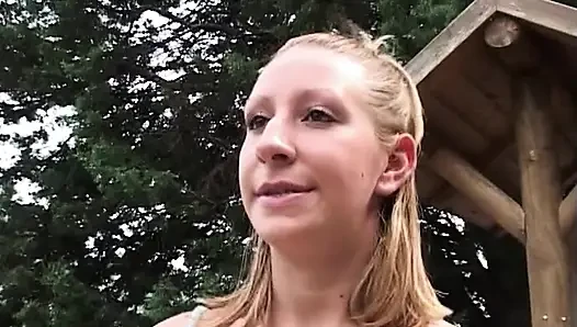 Blonde MILF Stretched Wide in Outdoor Hardcore Adventure