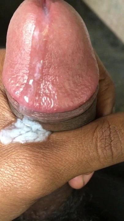 Cum closeup indian black cock cum 5th time