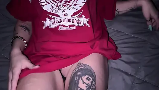 "OH, NO" MY STEPSISTER FUCKED ME HARD IN THE SCISSORS. LESBIAN SEX