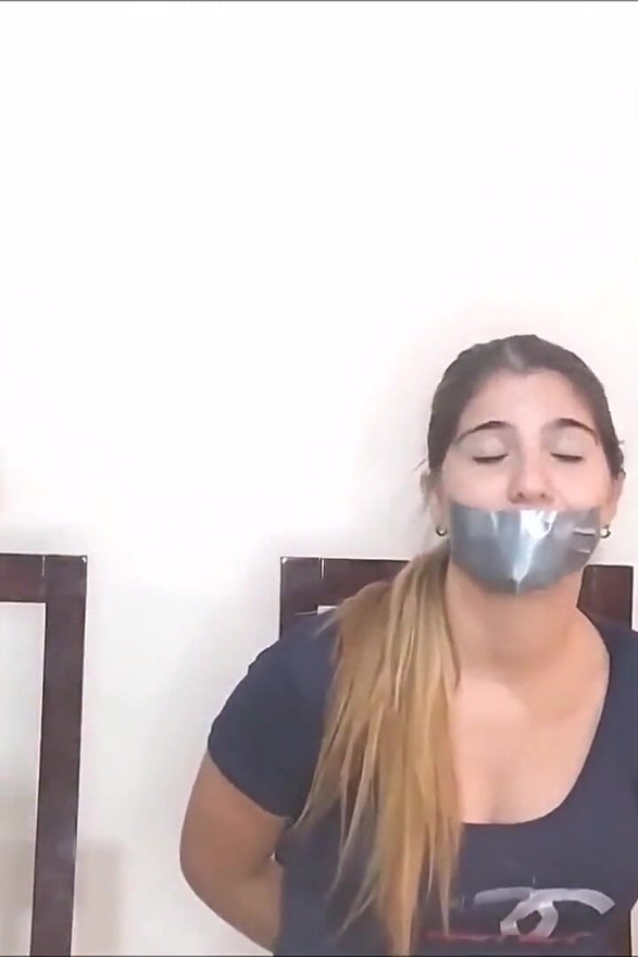 Real Life Roommate Gagged for the First Time!