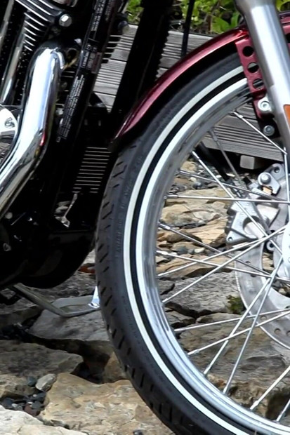 Skinny babe on the bike