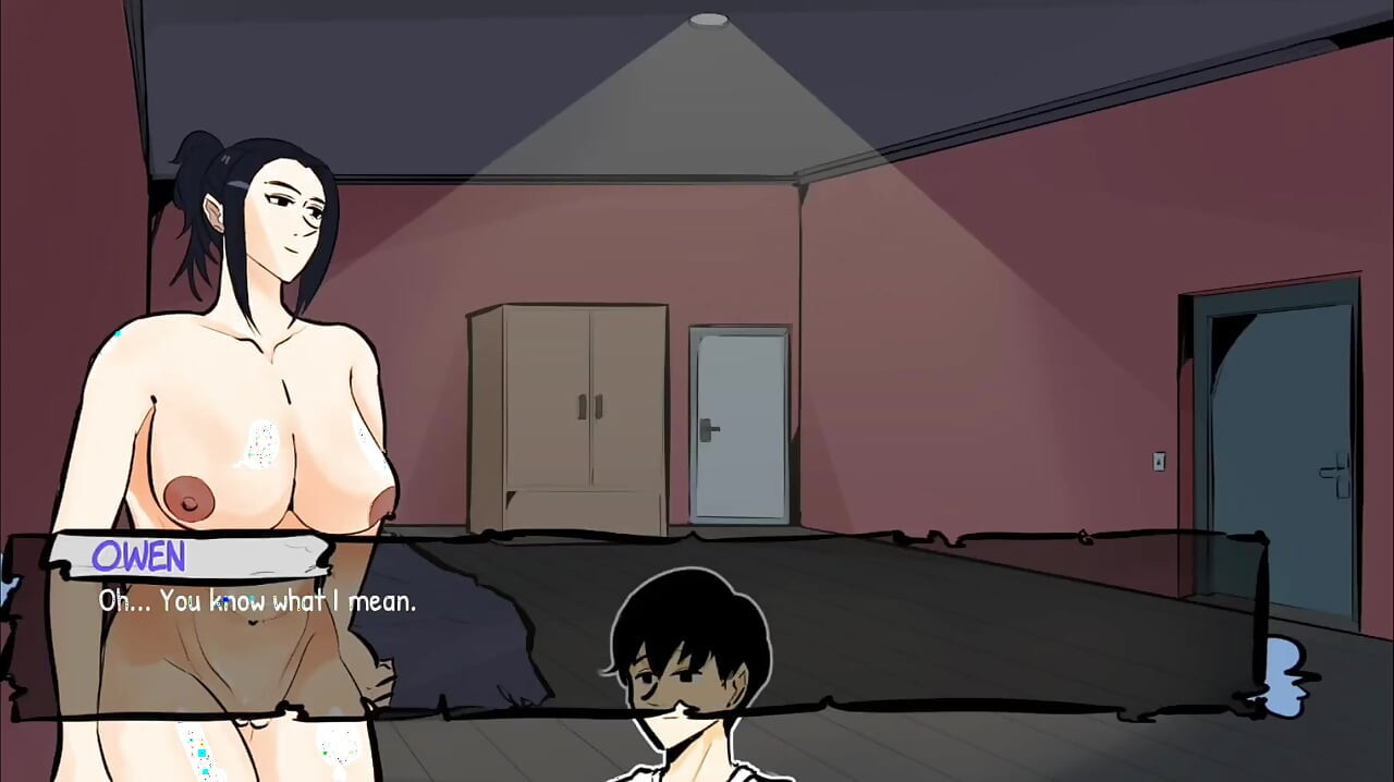 Cougar with large breasts and big ass continues to fuck Owen in secret - gameplay