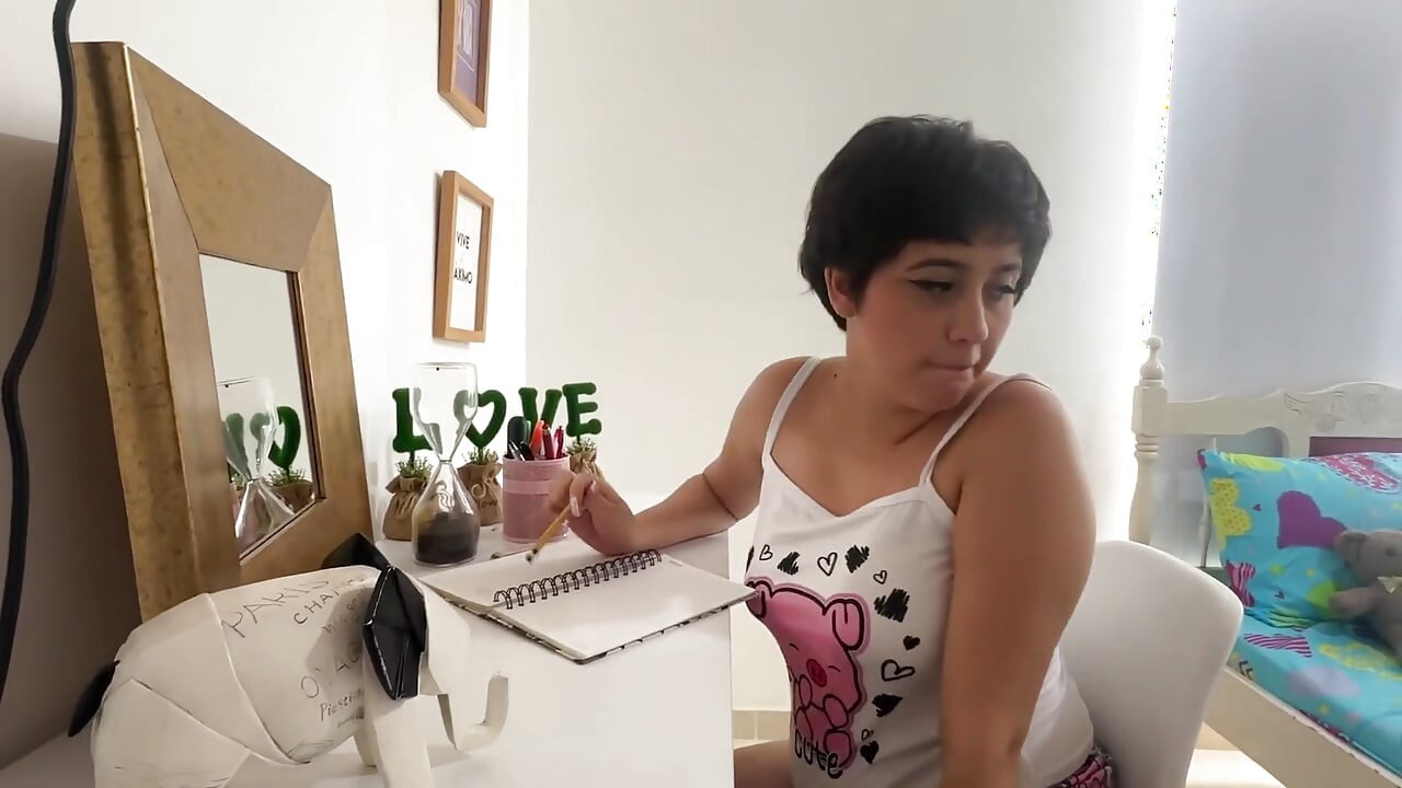 I See My Big Ass Stepsister Masturbating with the Bed, I Decide to Help Her Lower the Horniness with a Hard Fuck.