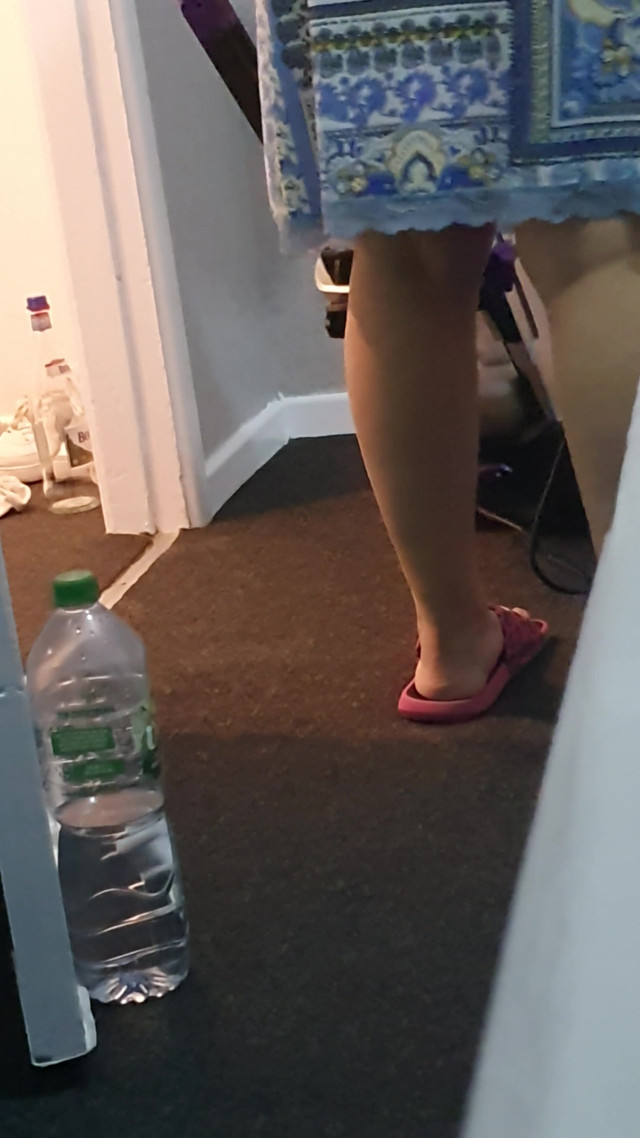 Step mom with no panties under skirt caught step son pulled out his dick