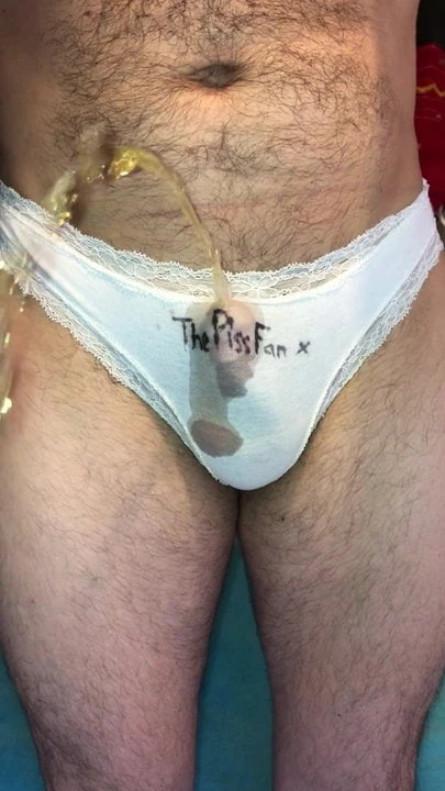 Pissing in my favourite white cotton panties