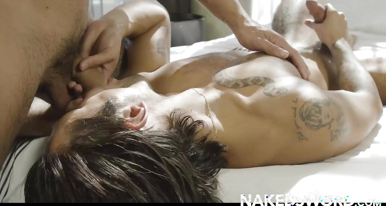 NAKEDSWORD Tattooed Ricky Roman Anal Hammering Roommate Ty Mitchell