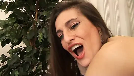 Two Horny Busty Amateur Lesbian MILFs Lick and Fist Each Other's Pussy with Their Whole Hand
