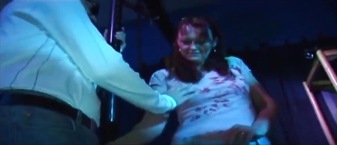 Blonde Babe Gangbanged by Horny Crowd in Wild Club Orgy