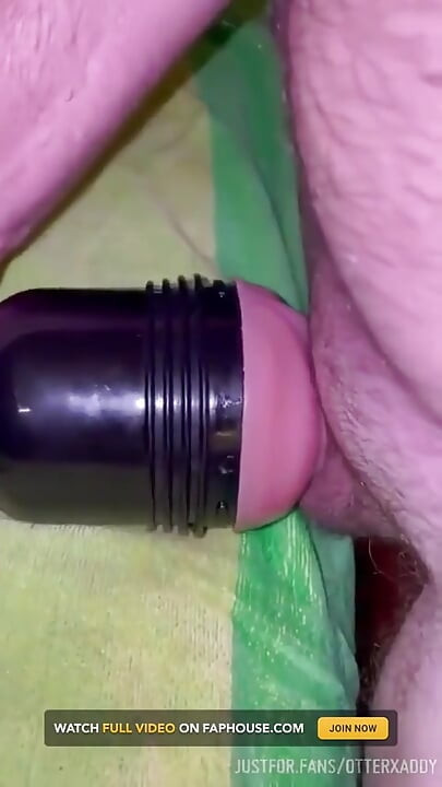 Fuck Stamina Fleshlight Pully and Can't Pullout in Time