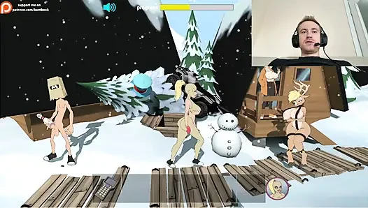 Fuckerman Winter Lovers - Fucked Juicy Woman In Game