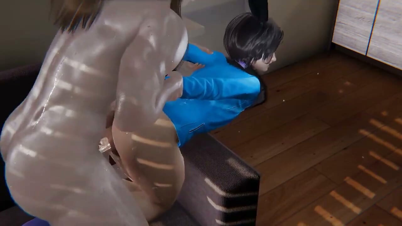 Yaoi Sexy Bunny Femboy Fucked Hard in a Sofa