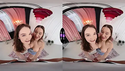 Две шлюшки, один член - лучшие друзья делят мясистую порцию спермы - TeenMegaWorld