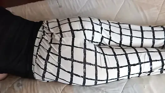 Latina wife shows off her big ass with jean on and jean down
