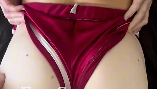 POV Assjob with Sexy Shorts Cumshot Petite PAWG Eva Summers