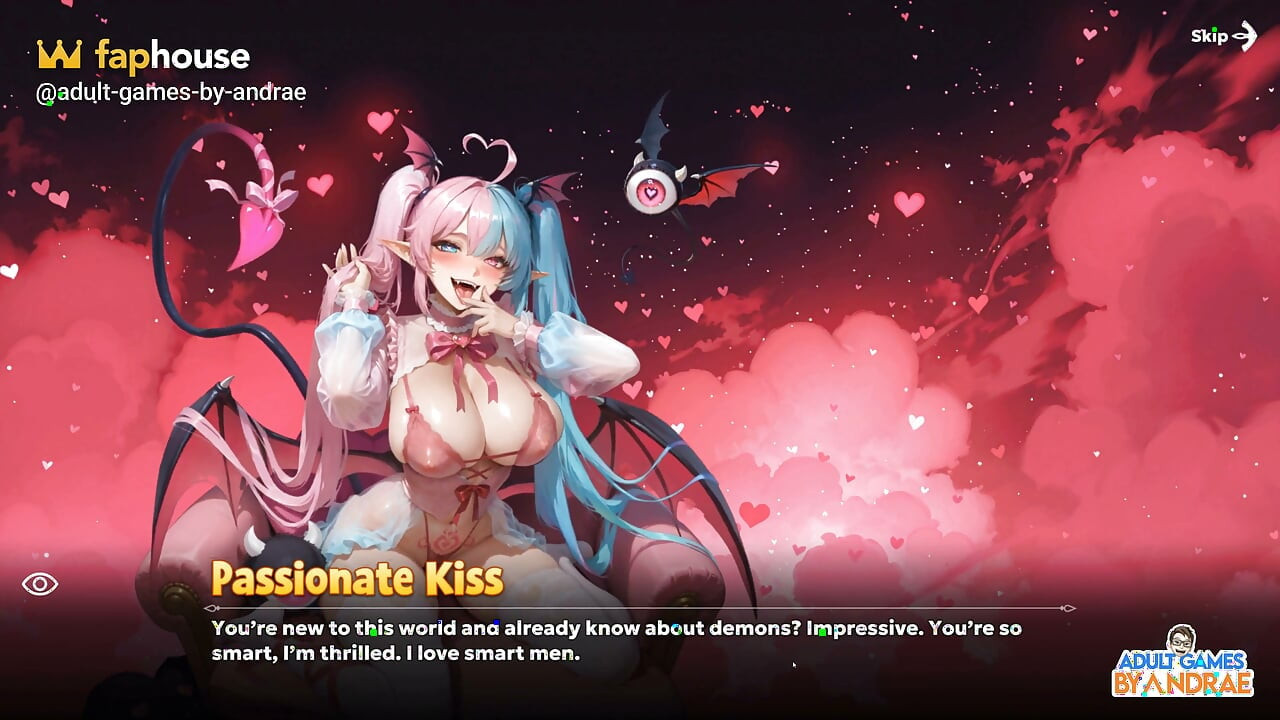 Isekai: Waifu Overlord herní část 5 - vášnivý polibek H-scéna