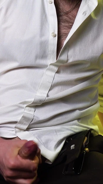 Memorable moment from "A guy with very sexy hands jerks off his small cock and cums loudly on camera."