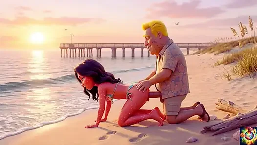 Moonlight Beach Romance - AI Hentai ASMR