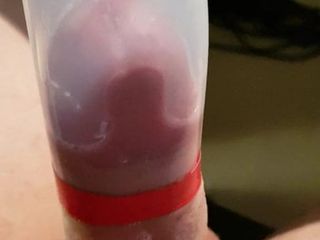 Milking myself dry with home made Blowjob machine