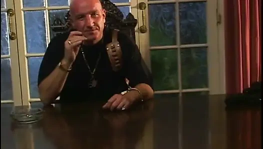 Sexy Blonde Slut Get All Her Holes Fucked Hard on the Table