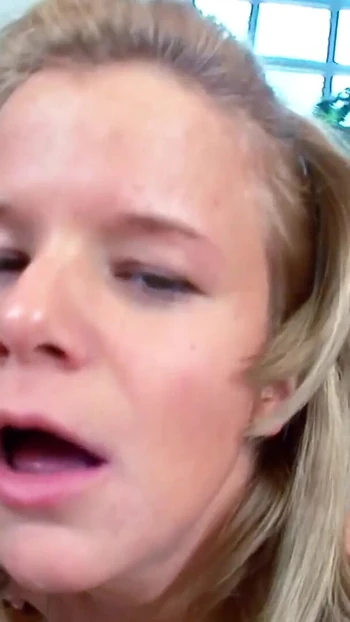 Emotional moment from "Two Skinny College Girls Bianca Lovely and Bella Morgan at Lesbian Sex"