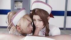 Nurse Luna And Aerith Sucking Big Dick Version 2