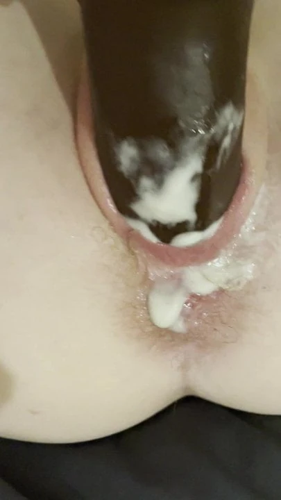 BBC Dildo Pull Out