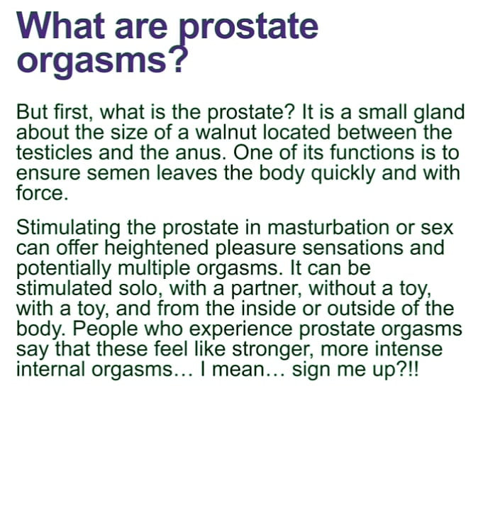 Prostate Orgasams Anal